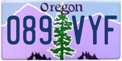 OR license plate 089VYF