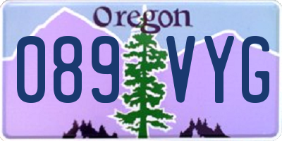 OR license plate 089VYG