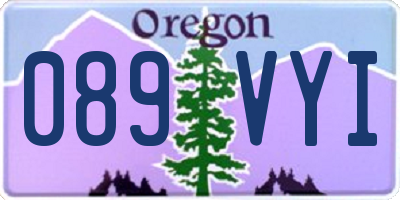 OR license plate 089VYI