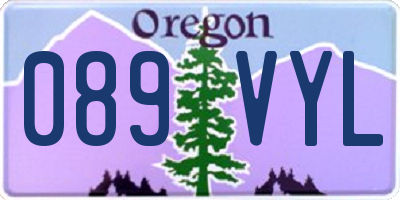 OR license plate 089VYL
