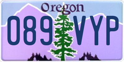 OR license plate 089VYP