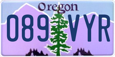 OR license plate 089VYR