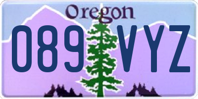 OR license plate 089VYZ