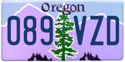 OR license plate 089VZD