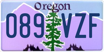 OR license plate 089VZF