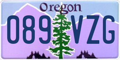 OR license plate 089VZG