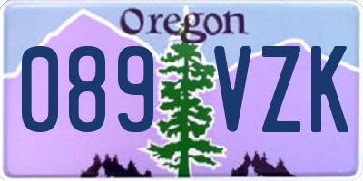 OR license plate 089VZK