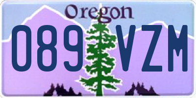 OR license plate 089VZM