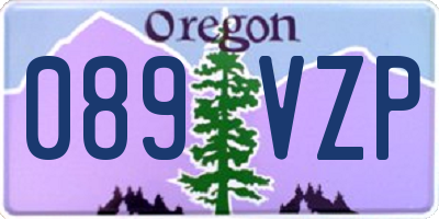 OR license plate 089VZP