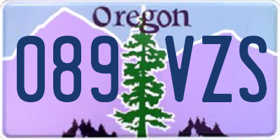 OR license plate 089VZS