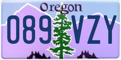 OR license plate 089VZY