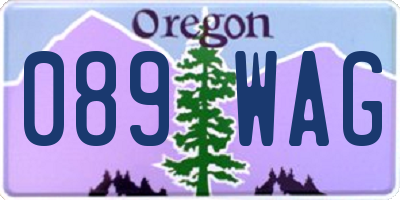 OR license plate 089WAG
