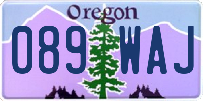 OR license plate 089WAJ
