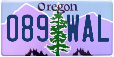OR license plate 089WAL