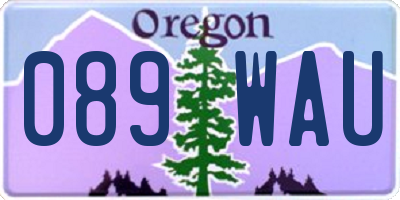 OR license plate 089WAU