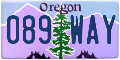 OR license plate 089WAY