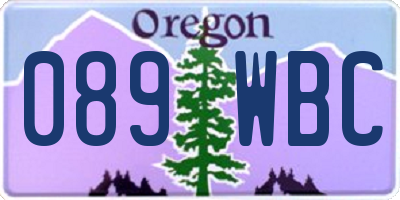 OR license plate 089WBC