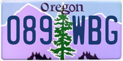 OR license plate 089WBG