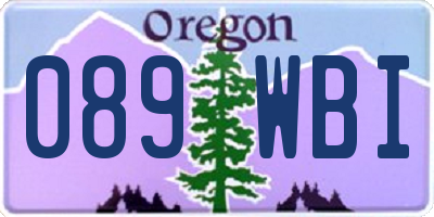 OR license plate 089WBI