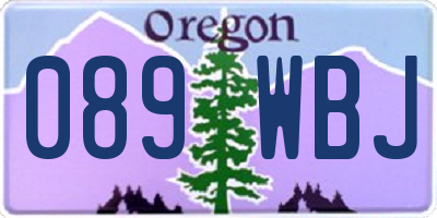 OR license plate 089WBJ