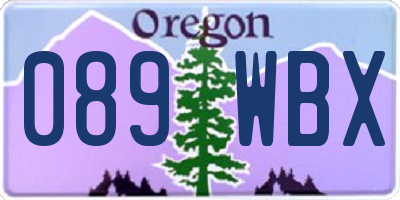 OR license plate 089WBX