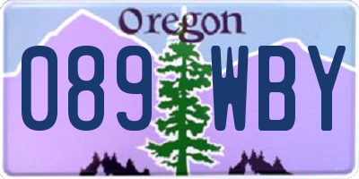 OR license plate 089WBY