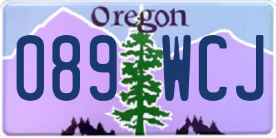 OR license plate 089WCJ
