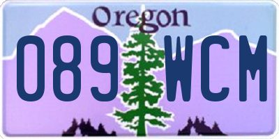 OR license plate 089WCM