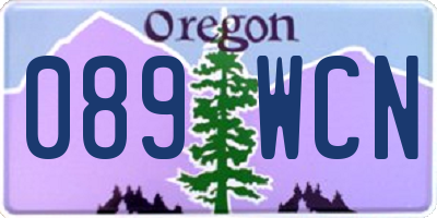 OR license plate 089WCN
