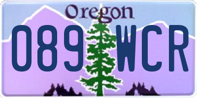 OR license plate 089WCR