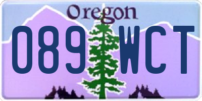 OR license plate 089WCT