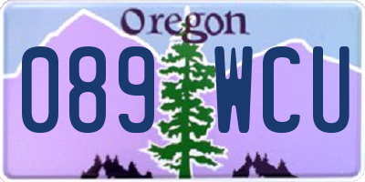 OR license plate 089WCU