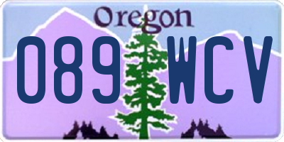 OR license plate 089WCV