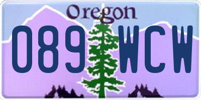 OR license plate 089WCW