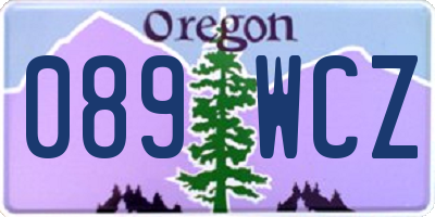 OR license plate 089WCZ