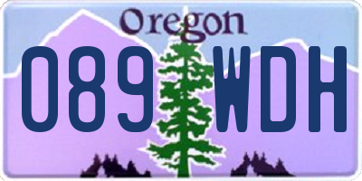 OR license plate 089WDH