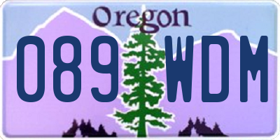 OR license plate 089WDM