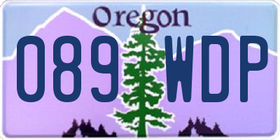 OR license plate 089WDP
