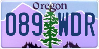OR license plate 089WDR