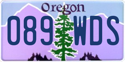 OR license plate 089WDS