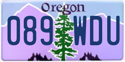 OR license plate 089WDU
