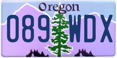 OR license plate 089WDX