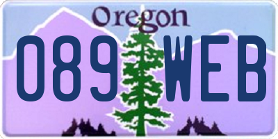 OR license plate 089WEB