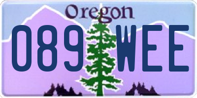 OR license plate 089WEE