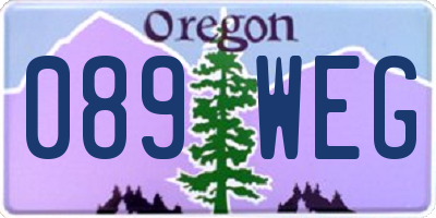 OR license plate 089WEG