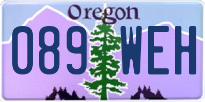 OR license plate 089WEH