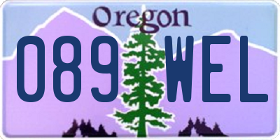 OR license plate 089WEL