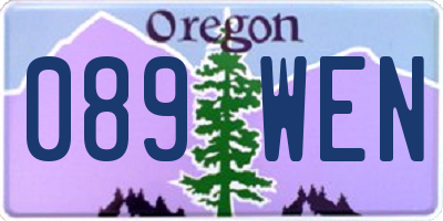 OR license plate 089WEN