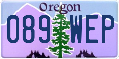 OR license plate 089WEP