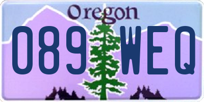 OR license plate 089WEQ